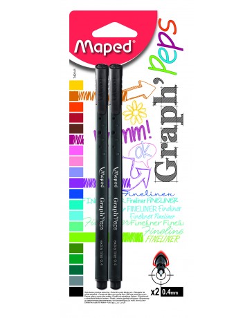 BLS 2STYLO POINTE FINE GRAPH'PEPS NOIR MAPED 749141