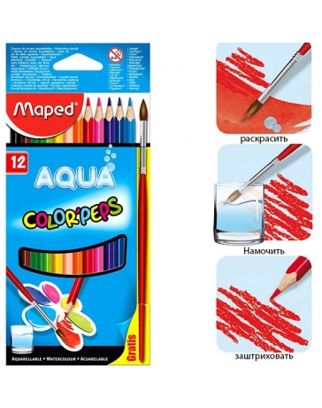 CRAYON C 12/18 AQUARELLABLE MAPED 836011
