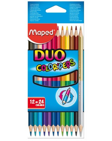 12 CRAYON BICOLORES COLOR'PEPS DUO 829600