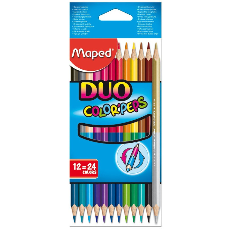 12 CRAYON BICOLORES COLOR'PEPS DUO 829600