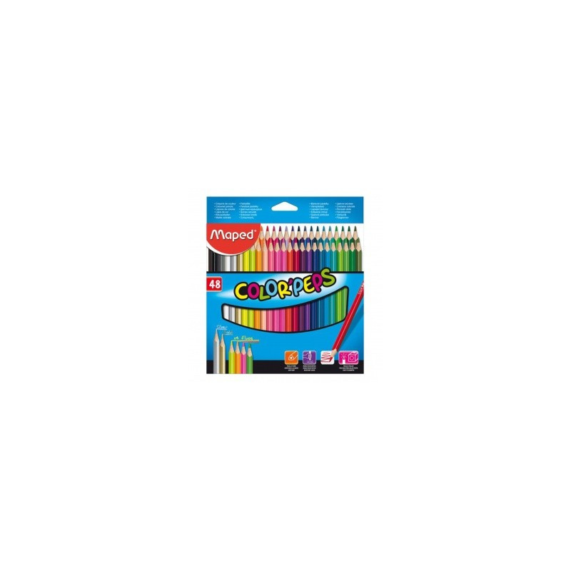 BOITE DE 48 CRAYON  COLOR'PEPS  MAPED  832048