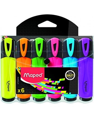 POCHETTE DE 6 MARQUEUR FLUO MAPED REF 742557