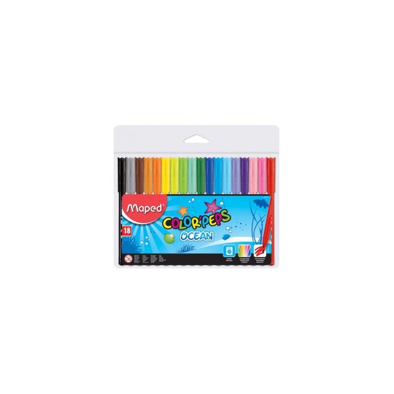 POCHETTE FEUTRES DE 18 OCEAN MAPED 845721