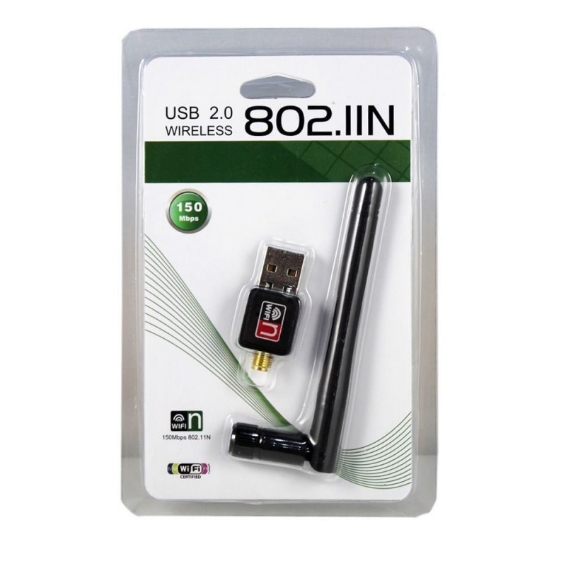 Clé USB 2.0 WiFi avec antenne - 300 Mbps
