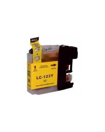 CARTOUCHE BROTHER ADAPTABLE LC123 YELLOW PRINT PRO