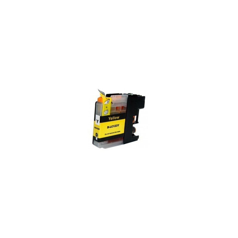 CARTOUCHE ADAPTABLE BROTHER B-LC123 YELLOW PRINT TINT
