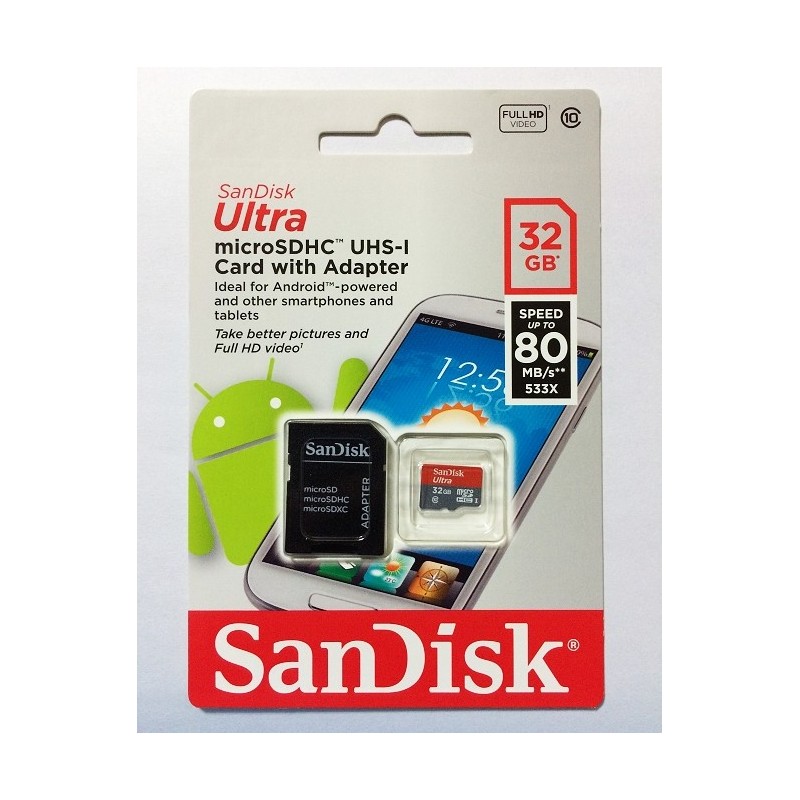 CARTE MEMOIRE SANDISK ULTRA MICRO SSD 32GB