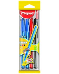 POCH 4 STYLO BILLE 2B 1R MAPED 24  224404