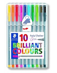 ETUI STAEDLER BOX DE 10 TRIPLUS FINELINER 334-SB10