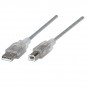 CABLE USB 2.0 TRASPARENT GRIS 1.8M REF 333405
