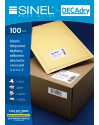 ETIQUETTES BLANCHES 100 Feuilles A4