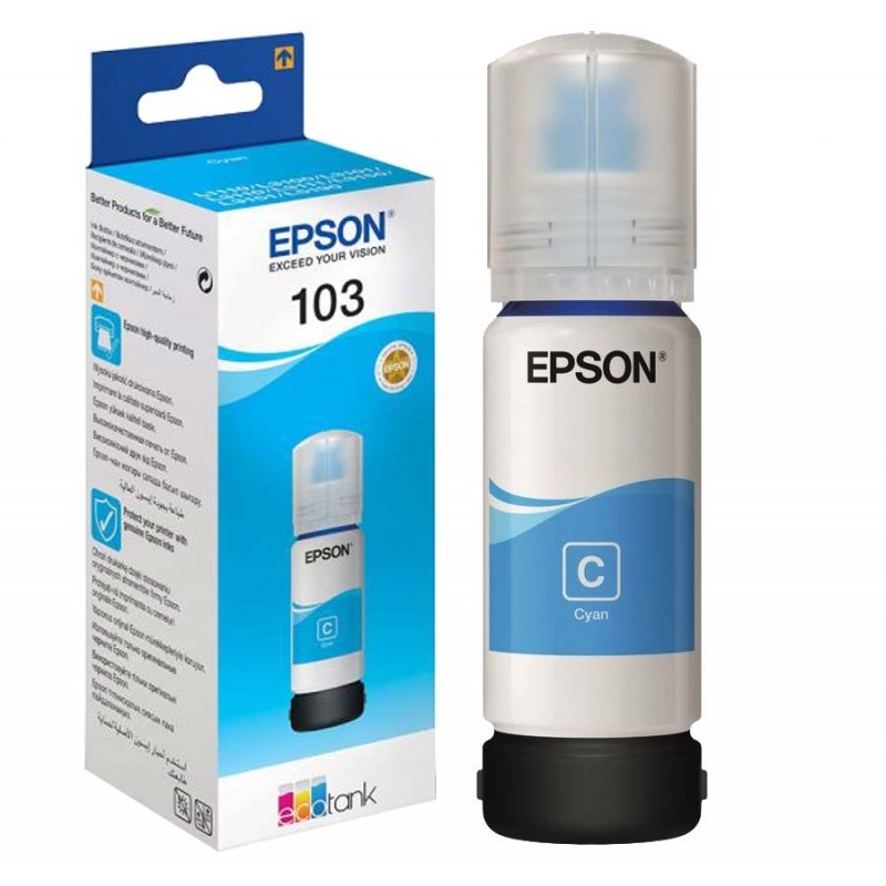 BOUTEILLE EPSON 103 L3110 C13T00S24A CYAN